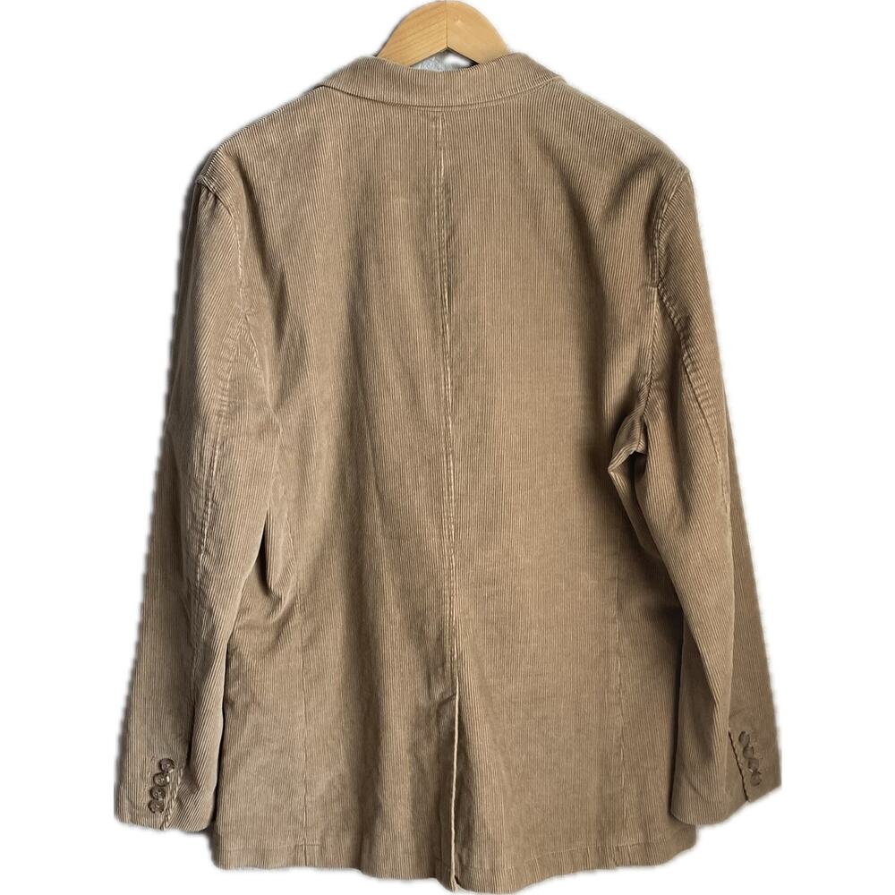 BANANA‎ REPUBLIC Corduroy Blazer Sport Jacket Mens L Tan Brown Preppy Academia - Picture 2 of 9